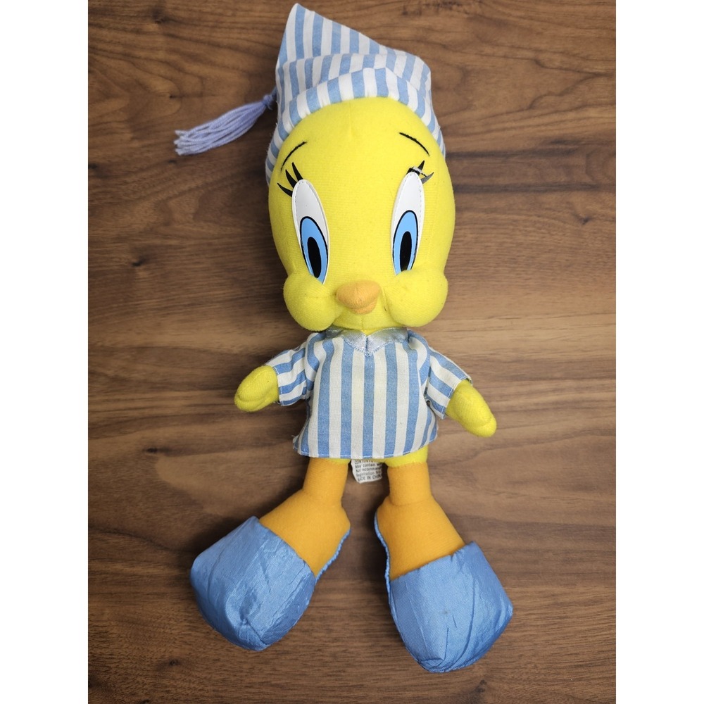 Looney Tunes WB Tweety Bird in Pajamas Plush Stuffed Animal Doll Toy 12"
